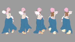 2023 - Turnaround for a character I designed for class